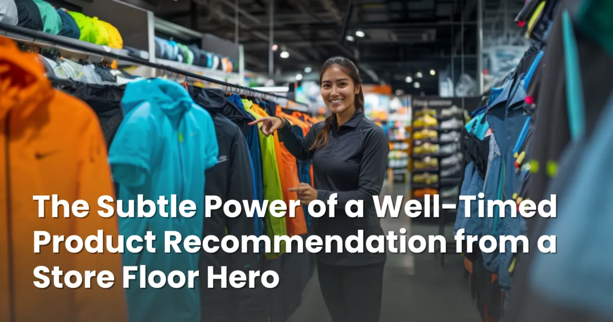 The Subtle Power of a Well-Timed Product Recommendation from a Store Floor Hero